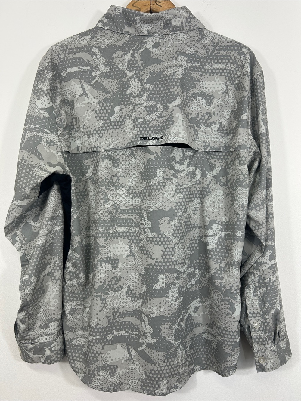 Pelagic Men's Eclipse Pro Series Guide Fishing Shirt Camouflage UPF 50+ Size M - Picture 6 of 7